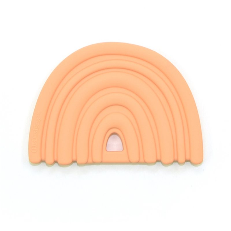O.B Designs Rainbow Teether гризалка Peach 3m+ 1 бр.