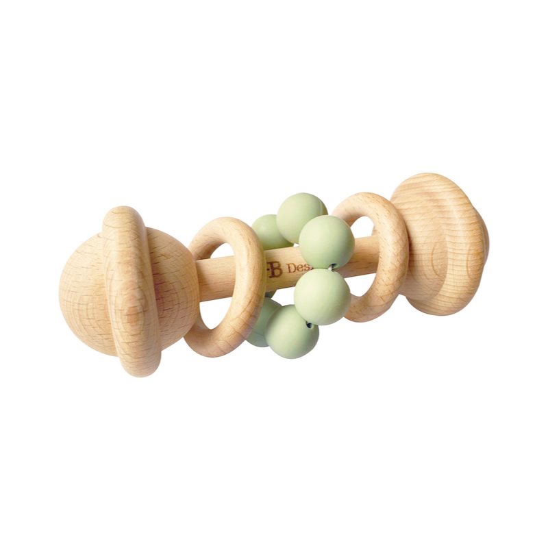 O.B Designs Rattle Toy дрънкалка Sage 3m+ 1 бр.
