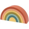 O.B Designs Silicone Rainbow Stacker Silicone Bamboo Puzzle дъга за сглобяване Cherry 10m+ 1 бр.
