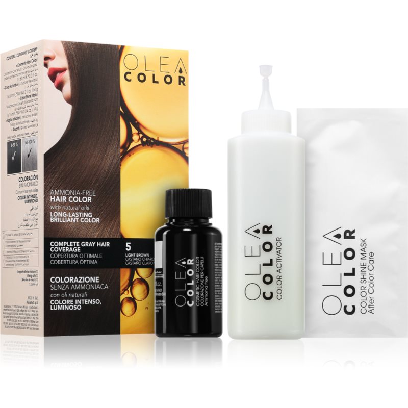 Oleacolor перманентната боя за коса цвят 5 Light Brown 1 бр. на ниска цена