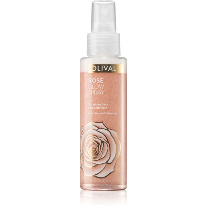 Olival Rose Glow озаряващ спрей за лице и тяло с блясък 100 мл.