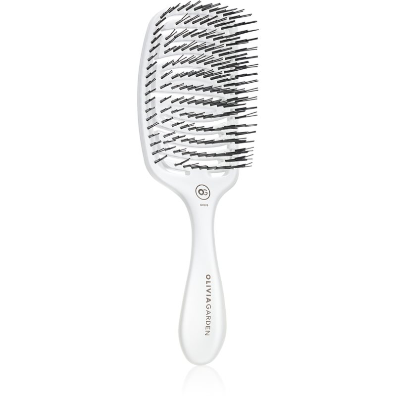 Olivia Garden ESSENTIAL CARE FLEX Medium Hair Bristles Четка за коса Ice White 1 бр.
