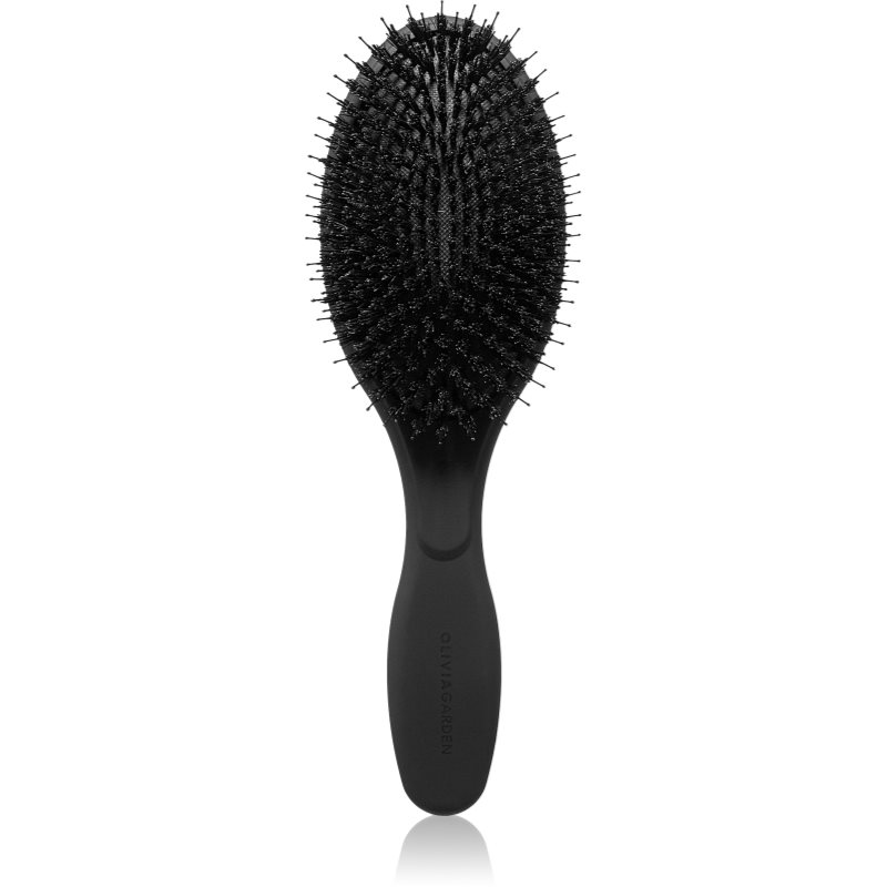 Olivia Garden Expert Care Boar & Nylon Bristles Black овална четка за коса 1 бр.