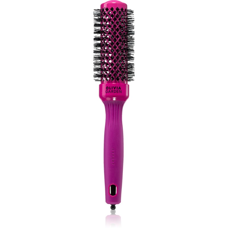 Olivia Garden Expert Shine Hot Pink четка за издухване за дълга коса 35 mm 1 бр.