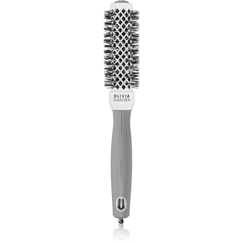 Olivia Garden Expert Shine Wavy Bristles White&Grey Четка за коса průměr 25 mm 1 бр.