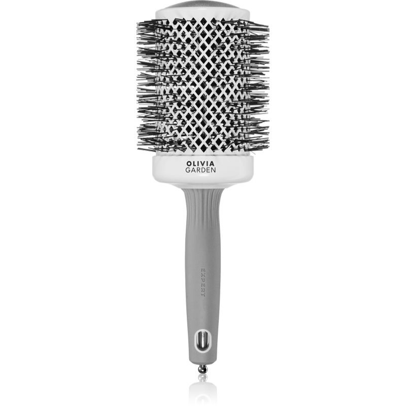 Olivia Garden Expert Shine Wavy Bristles White&Grey Четка за коса průměr 65 mm 1 бр.