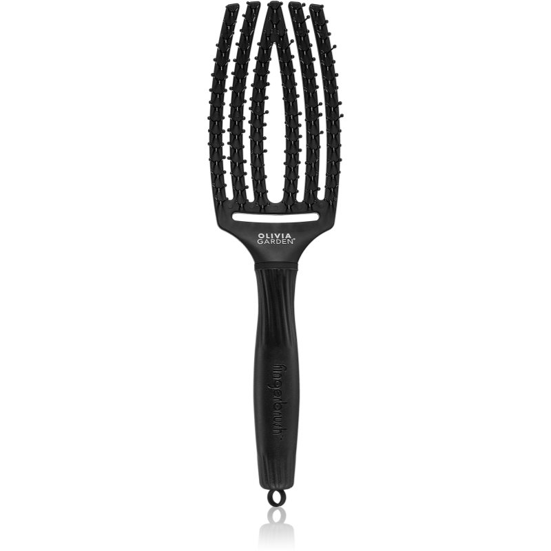 Olivia Garden Fingerbrush Double Bristles плоска четка за по-лесно разресване на косата 1 бр.