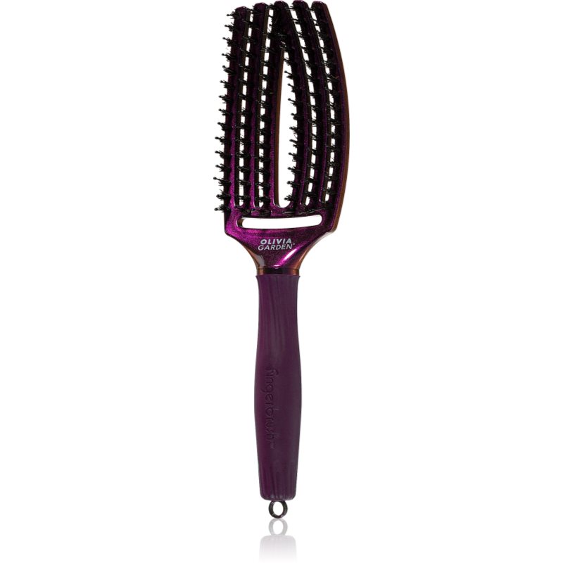 Olivia Garden Fingerbrush Midnight Desert плоска четка odstín Amethyst 27 см