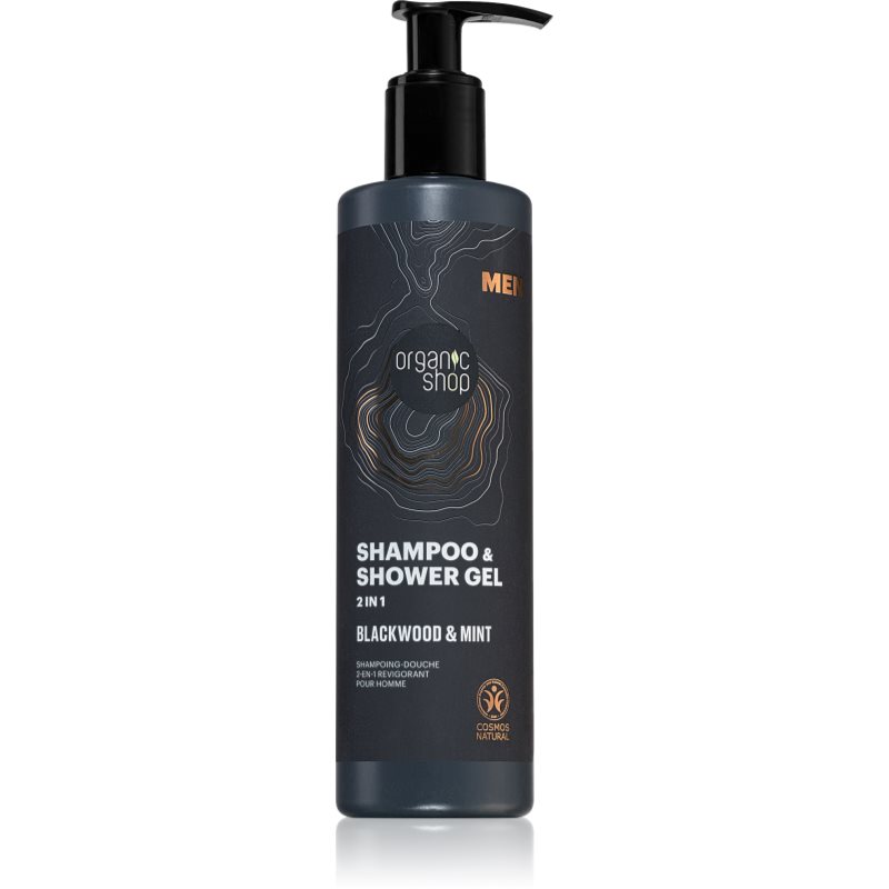 Organic Shop Men Blackwood & Mint шампоан и душ гел 2 в 1 за мъже 280 мл.