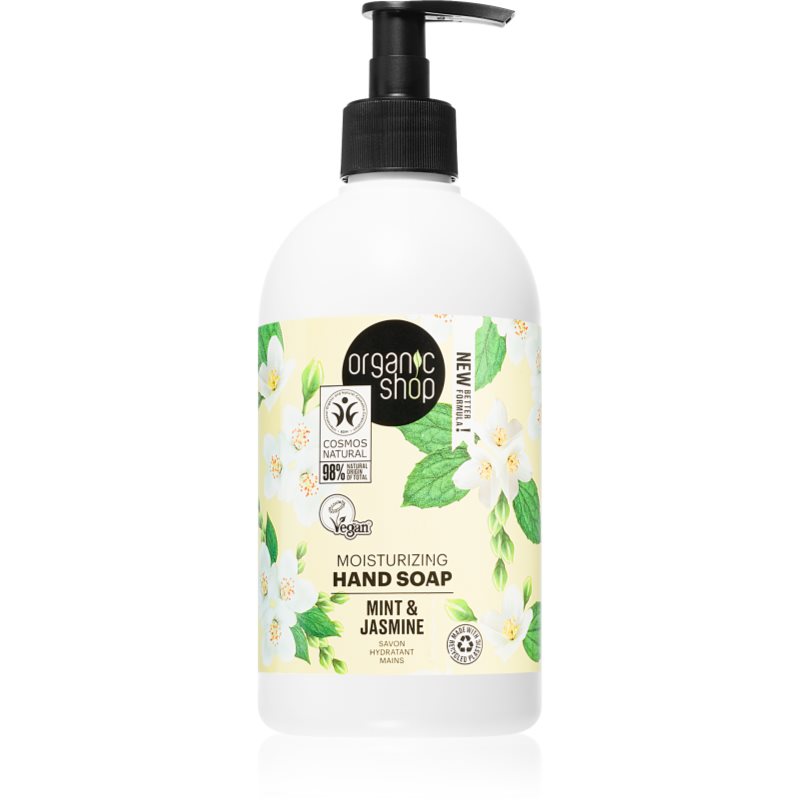 Organic Shop Organic Minty Jasmine течен сапун за ръце с хидратиращ ефект 500 мл.