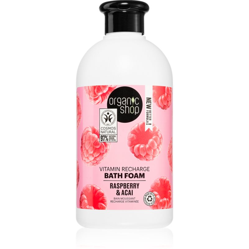 Organic Shop Organic Raspberry & Acai витаминна пяна за вана 500 мл.