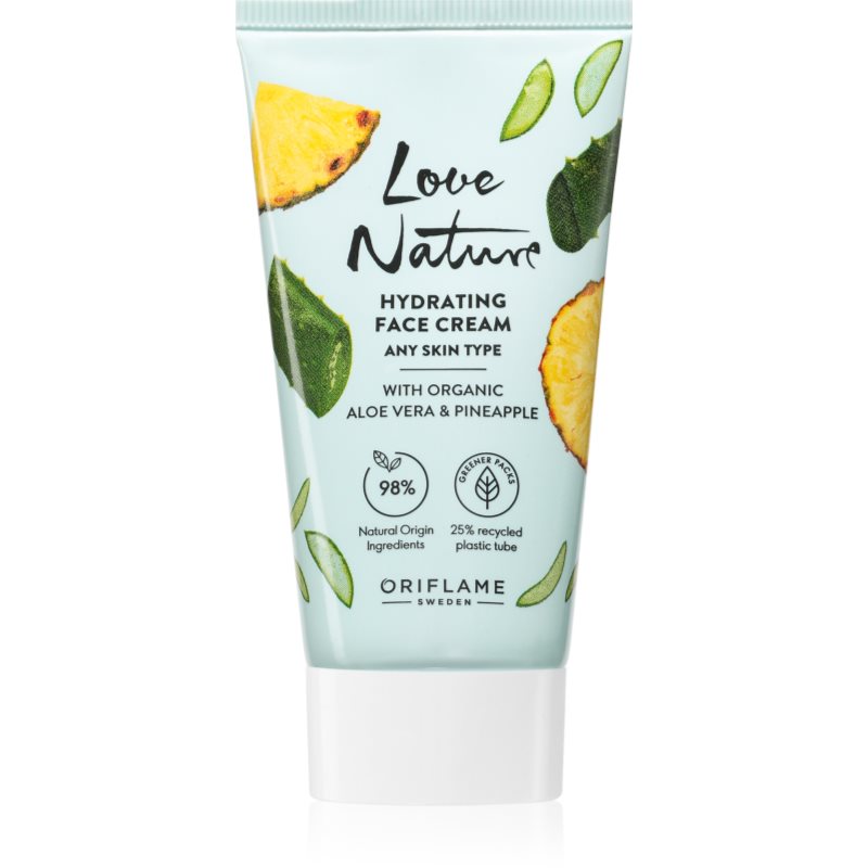 Oriflame Love Nature Organic Aloe Vera & Pineapple хидратиращ крем за лице 50 мл.