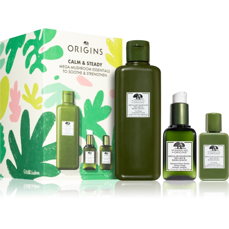 Origins Calm & Steady Mega-Mushroom Set подаръчен комплект