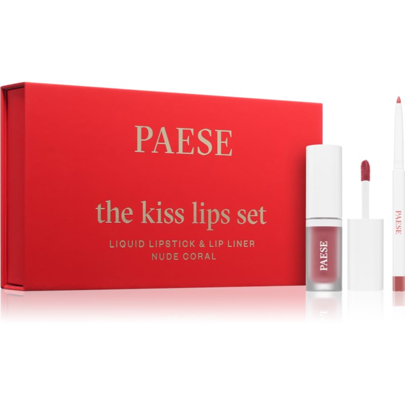 Paese The Kiss Lips Set Nude Coral подаръчен комплект цвят 02 nude coral