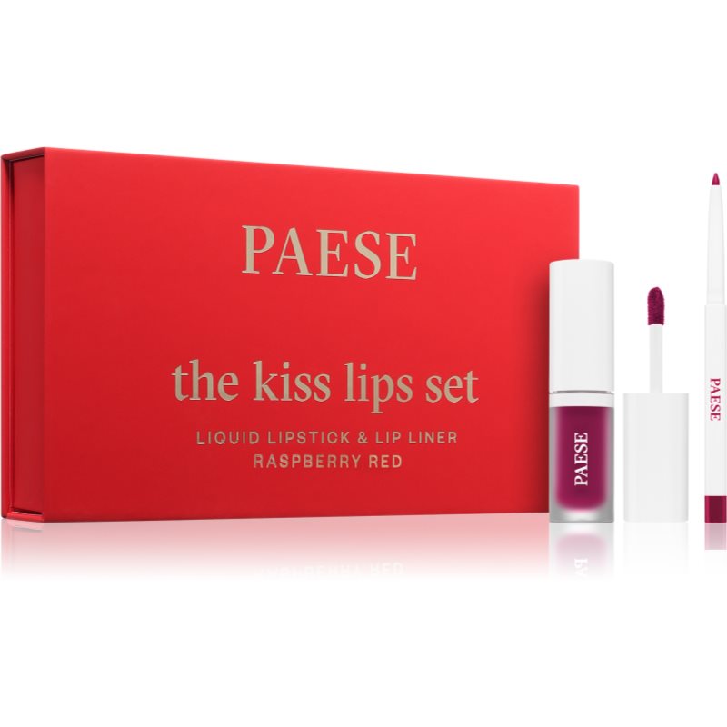Paese The Kiss Lips Set Raspberry Red подаръчен комплект цвят 05 Raspberry Red