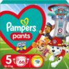 Pampers Pants Paw Patrol Size 5 еднократни пелени гащички 12-17 kg 66 бр.