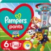Pampers Pants Paw Patrol Size 6 еднократни пелени гащички 14-19 kg 60 бр.