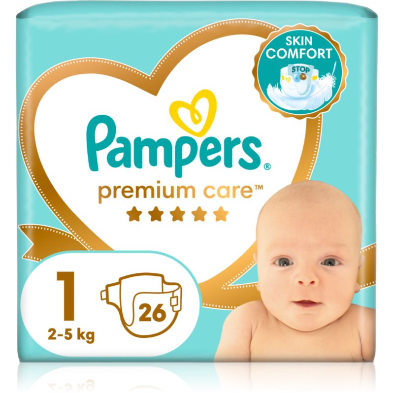 Pampers Premium Care Size 1 еднократни пелени 2-5 kg 26 бр.