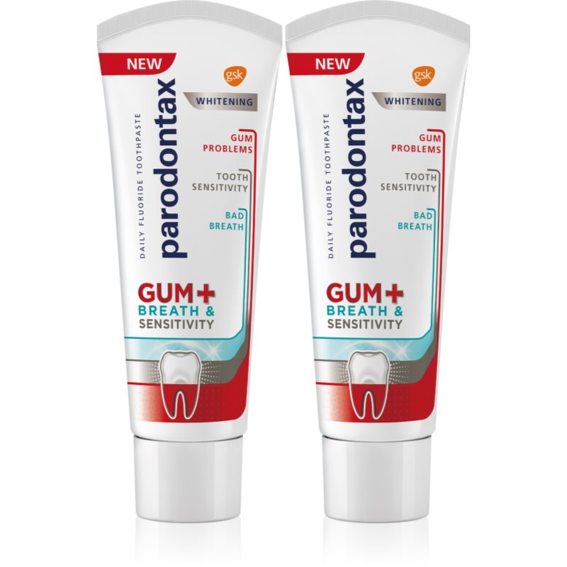 Parodontax Gum And Sens Whitening избелваща паста за зъби 2x75 мл.