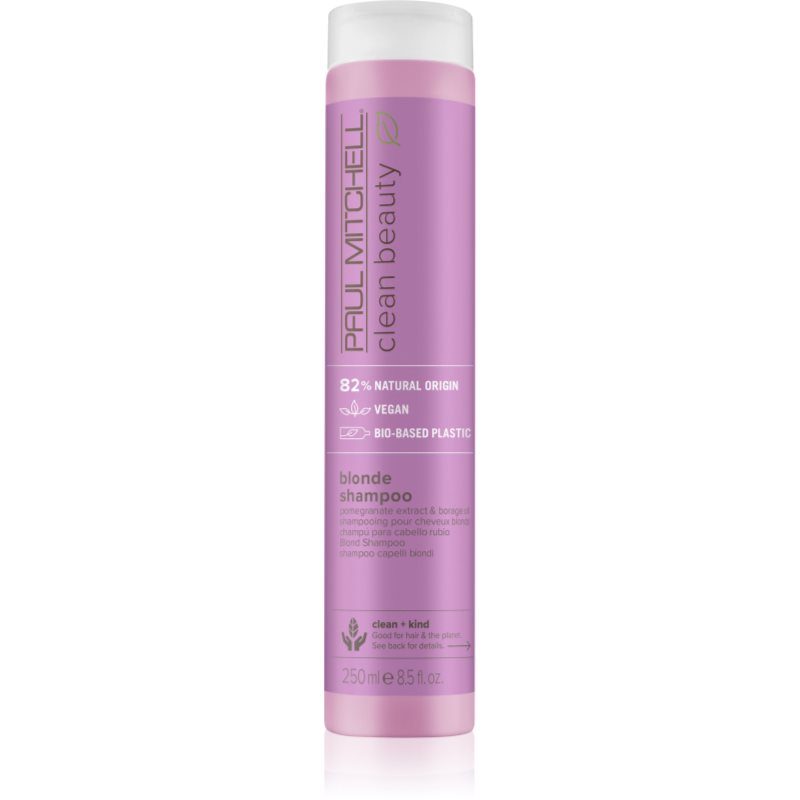 Paul Mitchell Clean Beauty Blonde Shampoo лилав шампоан за изрусена коса