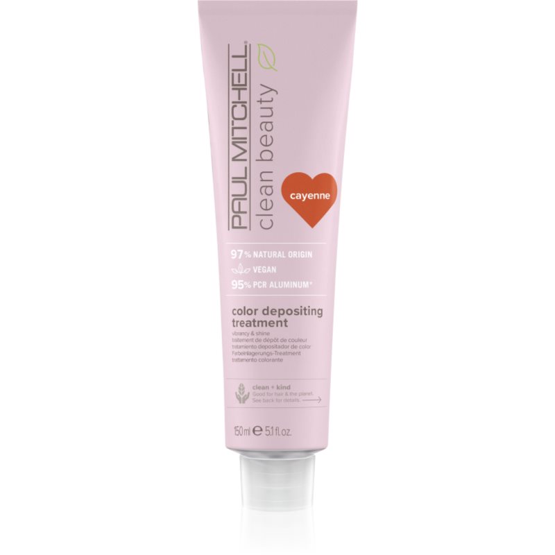 Paul Mitchell Clean Beauty Color Depositing Treatment подхранваща маска за боядисана коса цвят Cayenne 150 мл.