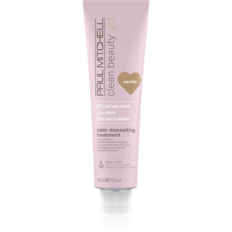 Paul Mitchell Clean Beauty Color Depositing Treatment подхранваща маска за боядисана коса цвят Vanilla 150 мл.