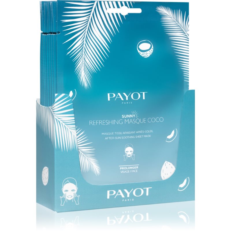 Payot Sunny Masque Après-Soleil освежаваща и успокояваща маска след слънчеви бани 10 бр.