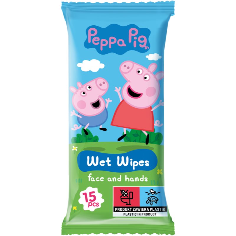 Peppa Pig Wet Wipes мокри почистващи кърпички за деца 15 бр.