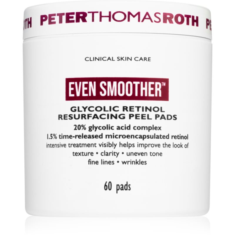 Peter Thomas Roth EVEN SMOOTHER™ Glycolic Retinol Resurfacing Peel Pads ексфолиращи тампони за лице за нощ 1 капс. на ниска цена