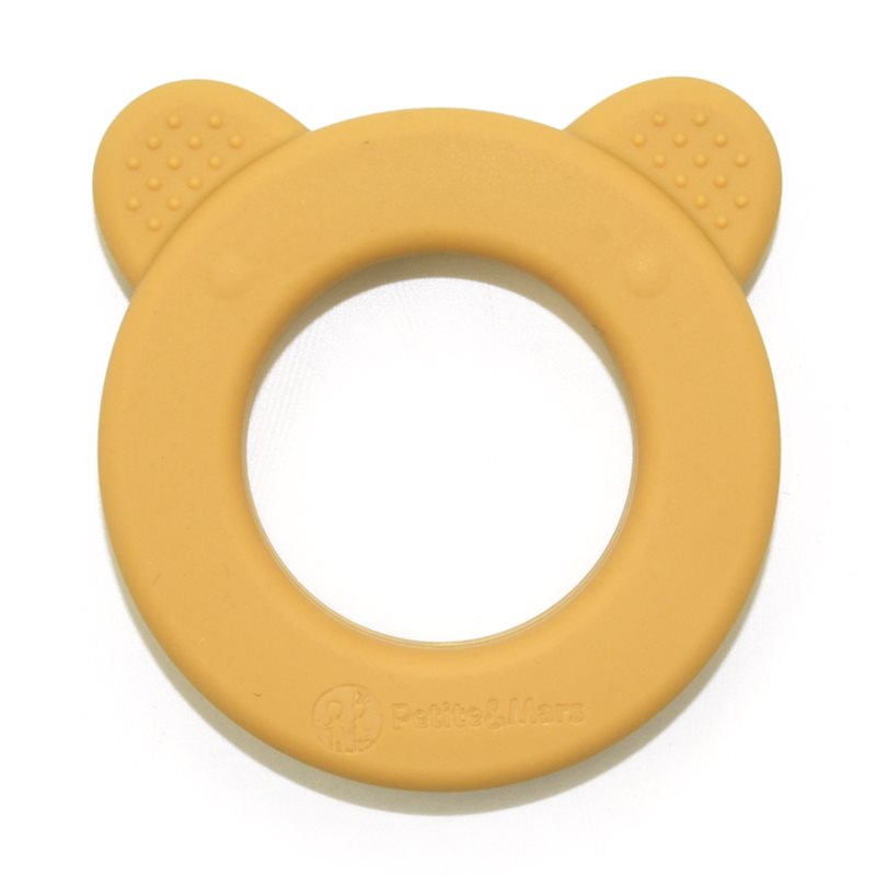Petite&Mars Beary гризалка с дрънкалка Intense Ochre 0 m+ 1 бр.