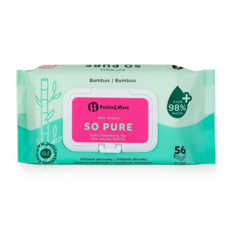 Petite&Mars So Pure мокри кърпички за деца 56 бр.