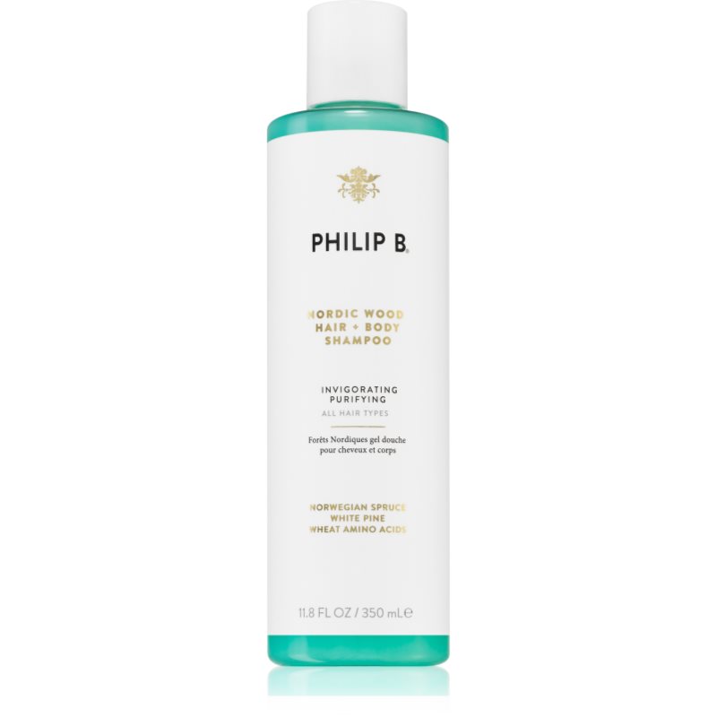 Philip B. White Label Nordic Wood почистващ шампоан за тяло и коса 350 мл.
