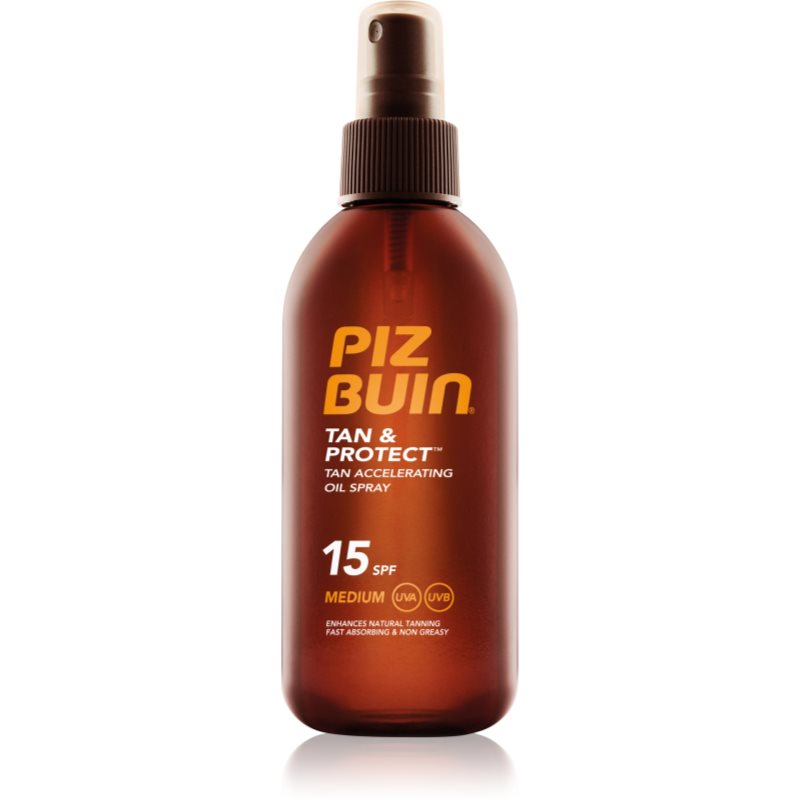Piz Buin Tan & Protect защитно олио за ускоряване на тена SPF 15 150 мл.