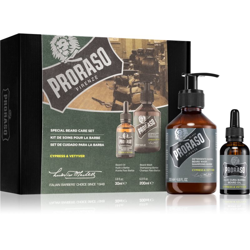 Proraso Set Beard Original подаръчен комплект за брадата за мъже Cypress and Vetyver