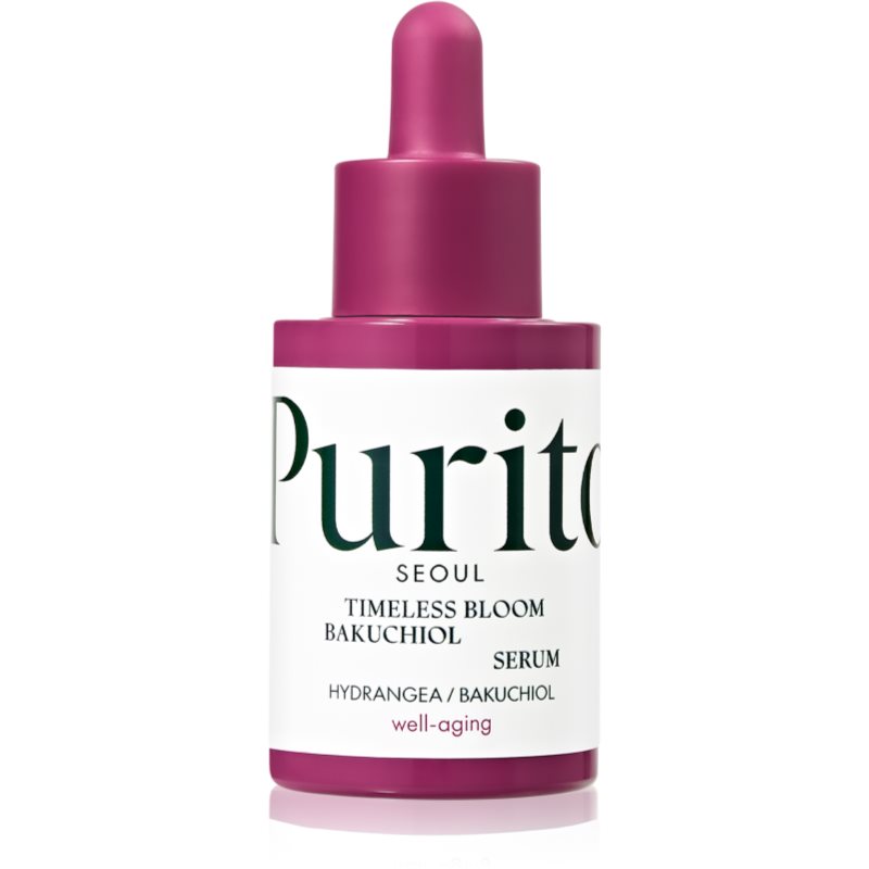 Purito Timeless Bloom Bakuchiol Serum интензивен ревитализиращ серум за възстановяване стегнатостта на кожата 30 мл.