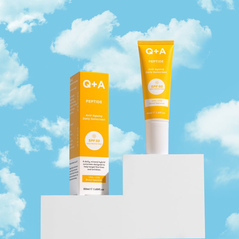 Q+A Peptide защитен крем за лице SPF 50 50 мл. на ниска цена