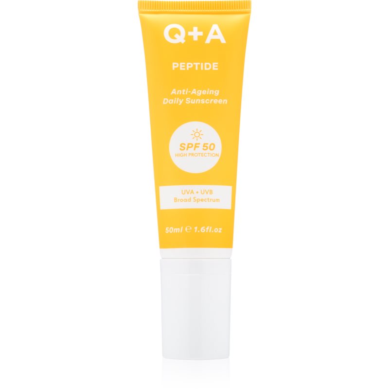 Q+A Peptide защитен крем за лице SPF 50 50 мл.