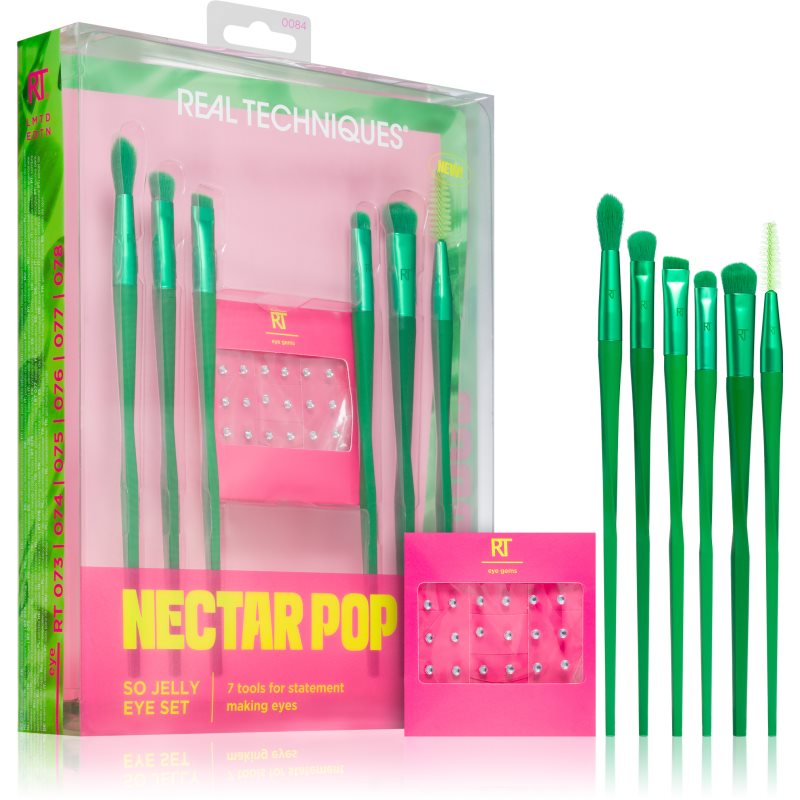 Real Techniques Nectar Pop комплект четки за очи и вежди на ниска цена