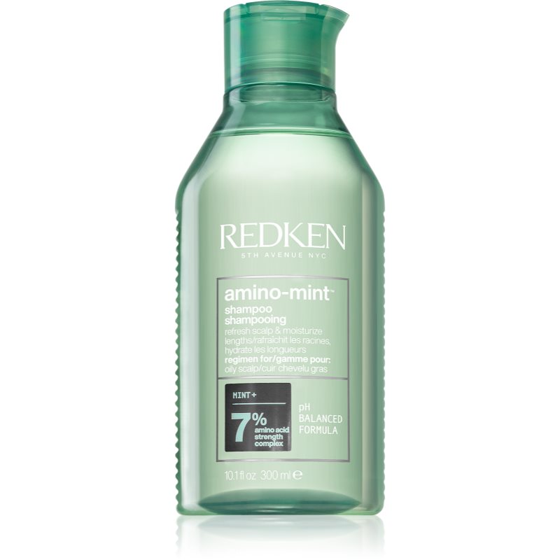 Redken Amino Mint нежен почистващ шампоан за бързо омазняваща се коса 300 мл. на ниска цена