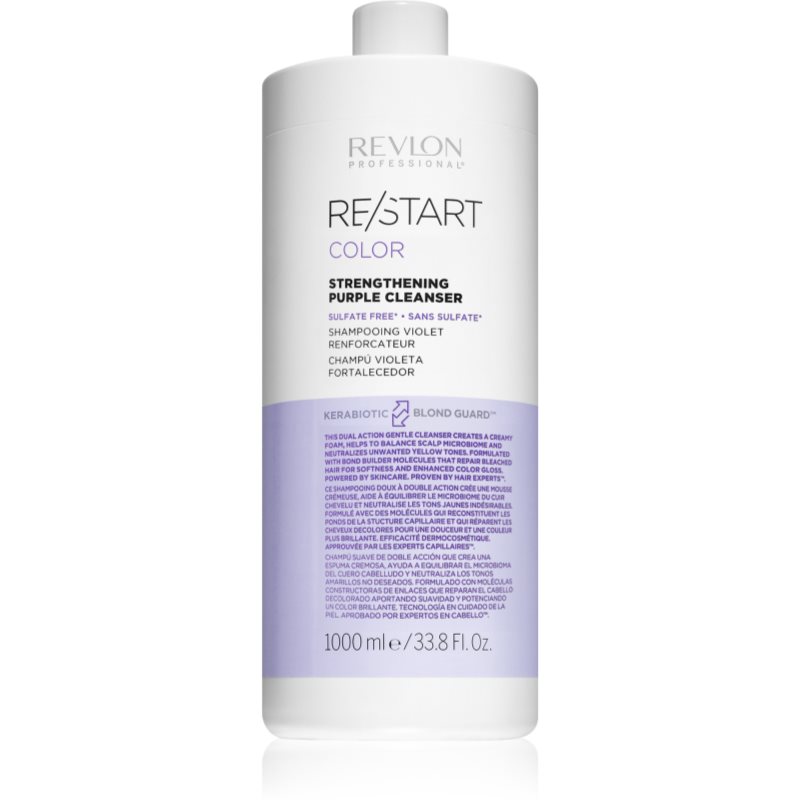 Revlon Professional Re/Start Color лилав шампоан за блонд коса и коса с кичури Purple Cleanser 1000 мл.