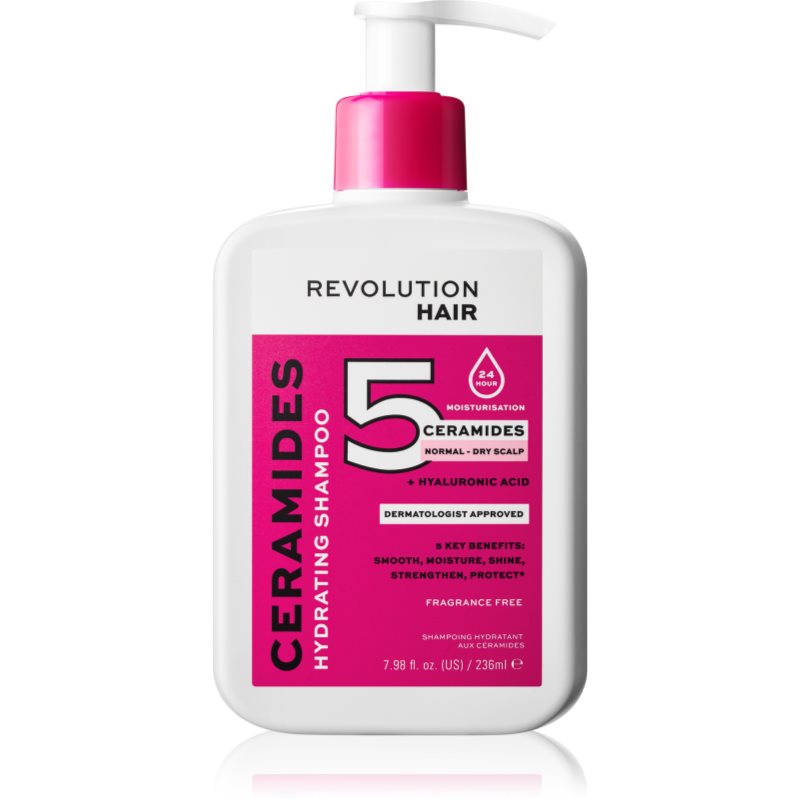 Revolution Haircare 5 Ceramides + Hyaluronic Acid хидратиращ шампоан с церамиди 236 мл. на ниска цена