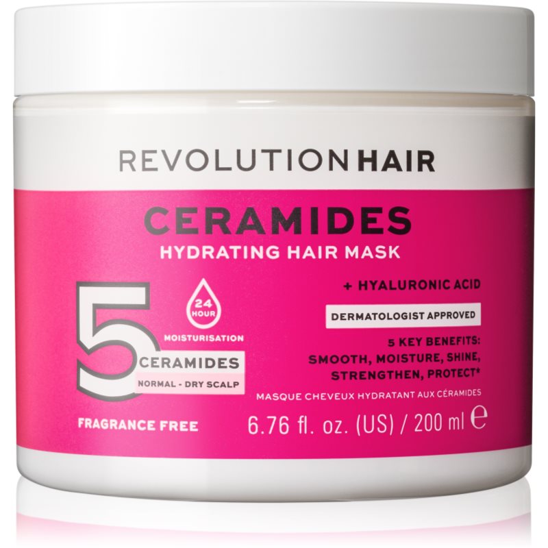 Revolution Haircare 5 Ceramides + Hyaluronic Acid хидратираща маска за коса с церамиди 200 мл.