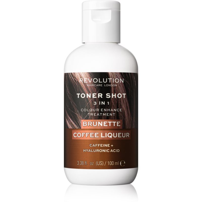 Revolution Haircare Toner Shot Brunette Coffee Liquer подхранваща тонираща маска 3 в 1 цвят Brunette Coffee Liquer 100 мл.