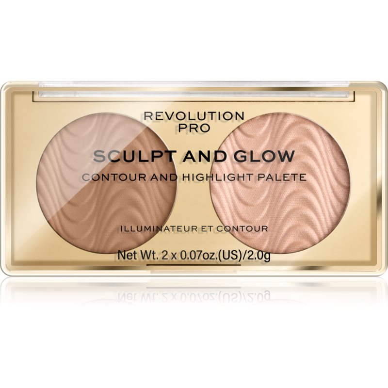 Revolution PRO Sculpt And Glow контурираща палитра за лице цвят Desert Sky 2x2 гр. на ниска цена