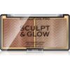 Revolution PRO Sculpt And Glow палитра за контуриране и озаряване цвят Light-Medium 8 гр.