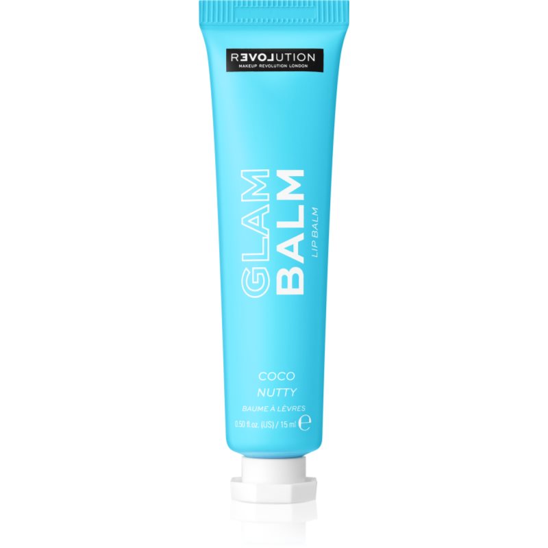 Revolution Relove Glam Balm подхранващ балсам за устни с аромат Coco Nutty Coconut 15 гр.