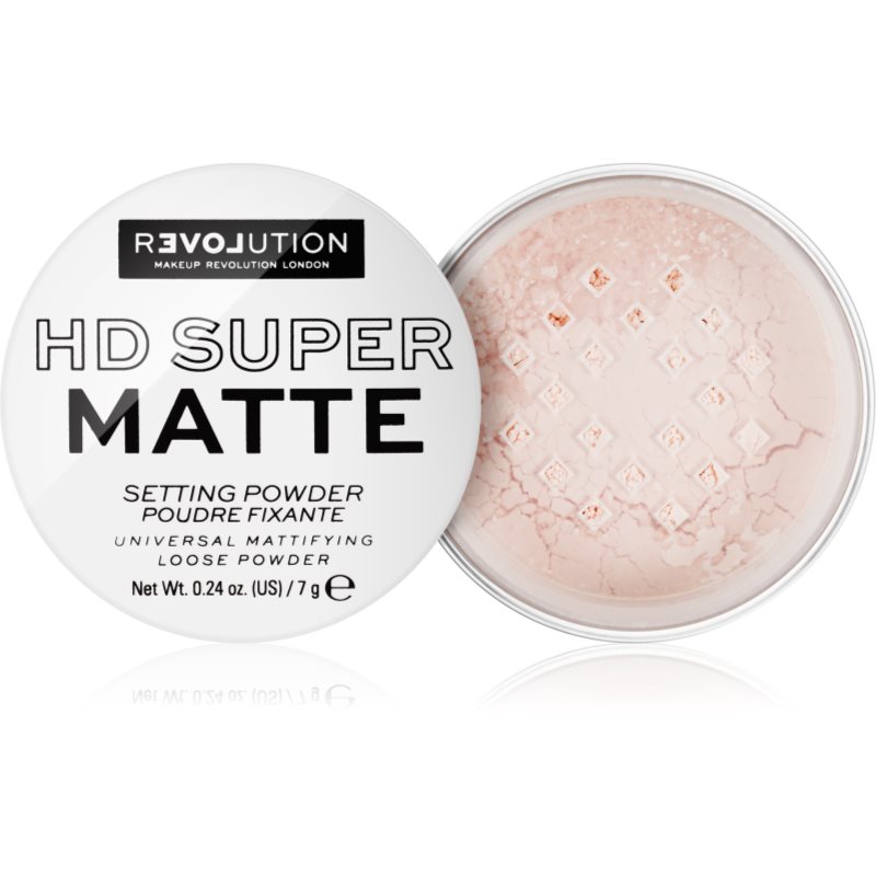 Revolution Relove HD Super Matte прозрачна фиксираща пудра с матиращ ефект цвят Transparent 7 гр.