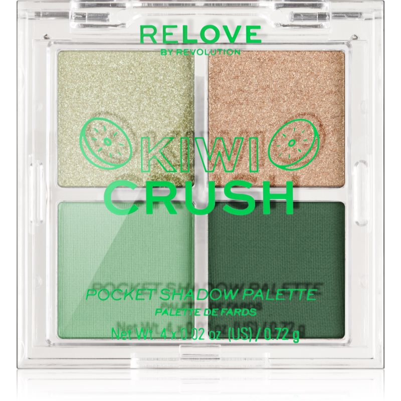 Revolution Relove Pocket Palette палитра сенки за очи цвят Kiwi Crush 4x0.72 гр.