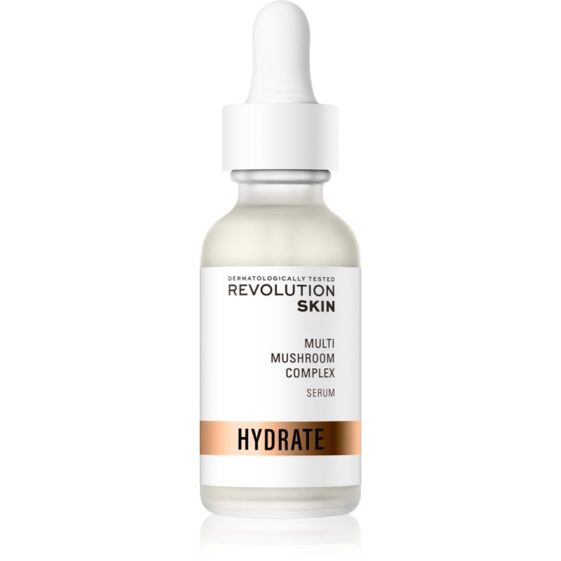 Revolution Skincare Hydrate Multi Mushroom Complex дълбоко подхранващ и хидратиращ серум за озаряване на лицето 30 мл.