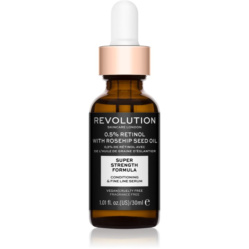 Revolution Skincare Retinol 0.5% With Rosehip Seed Oil хидратиращ серум против бръчки 30 мл.